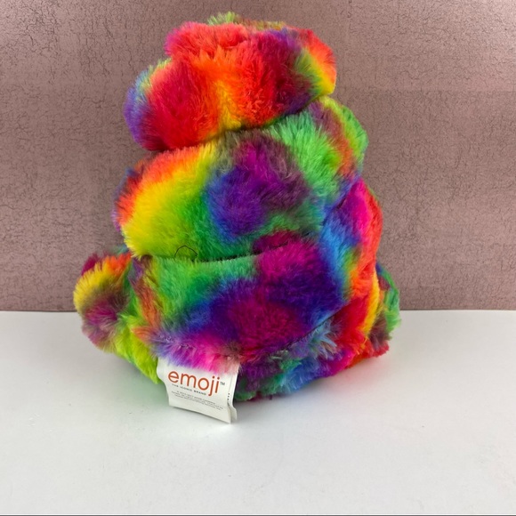 Emoji Colorful Neon Plush Poop Piggy Bank Red Green Soft - Picture 4 of 8